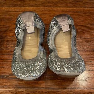 Silver Glitter YS Ballet Flats - Size